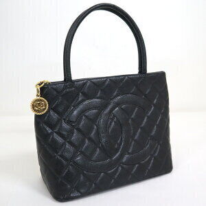 CHANEL Reissue Tote Bag Caviar Leather Black